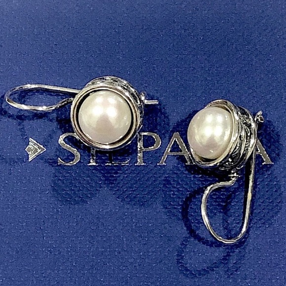 SILPADA Modern Fairytale Sterling Silver Pearl Drop Earrings - Picture 11 of 14
